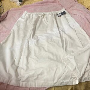 White Knee-Length A-Line Skirt for Casual Wear
